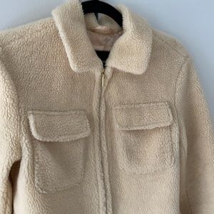 Shearling Style Zip Jacket